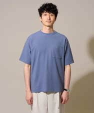 KHKHD58044 a.v.v MEN(アー・ヴェ・ヴェ) ＼ジャケットインにもおすすめ！／ハニカムジャカードクルーネックカットソー【接触冷感/遮熱洗濯機で洗える/イージーケア/毛玉になりにくい】 オレンジ