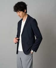 KHKJA73044 a.v.v MEN(アー・ヴェ・ヴェ) 【ジャケット映え】針抜きジャカードＶネックＴシャツ【洗濯機で洗える/毛玉になりにくい】通勤/ビジネス/ジャケット〈ON/OFF SERIES〉 ブラック