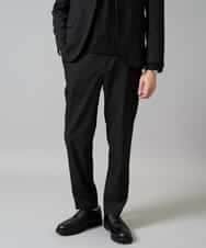 KHKJA73044 a.v.v MEN(アー・ヴェ・ヴェ) 【ジャケット映え】針抜きジャカードＶネックＴシャツ【洗濯機で洗える/毛玉になりにくい】通勤/ビジネス/ジャケット〈ON/OFF SERIES〉 ブラック