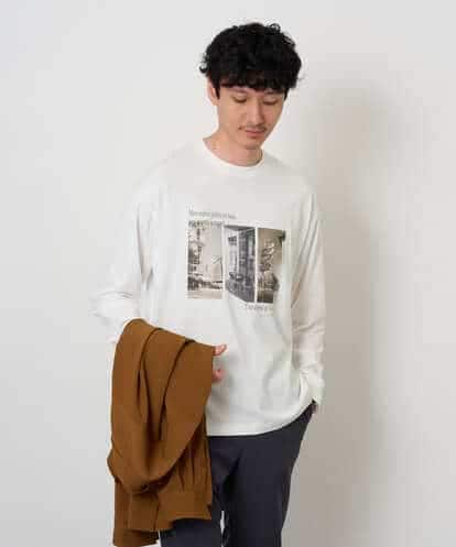 KHKJD11049 a.v.v MEN フォトプリントワイドシルエットカットソー