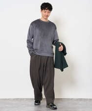 KHKLA41059 a.v.v MEN(アー・ヴェ・ヴェ) 【洗濯機で洗える】カットコーデュロイプルオーバー ダークグレー