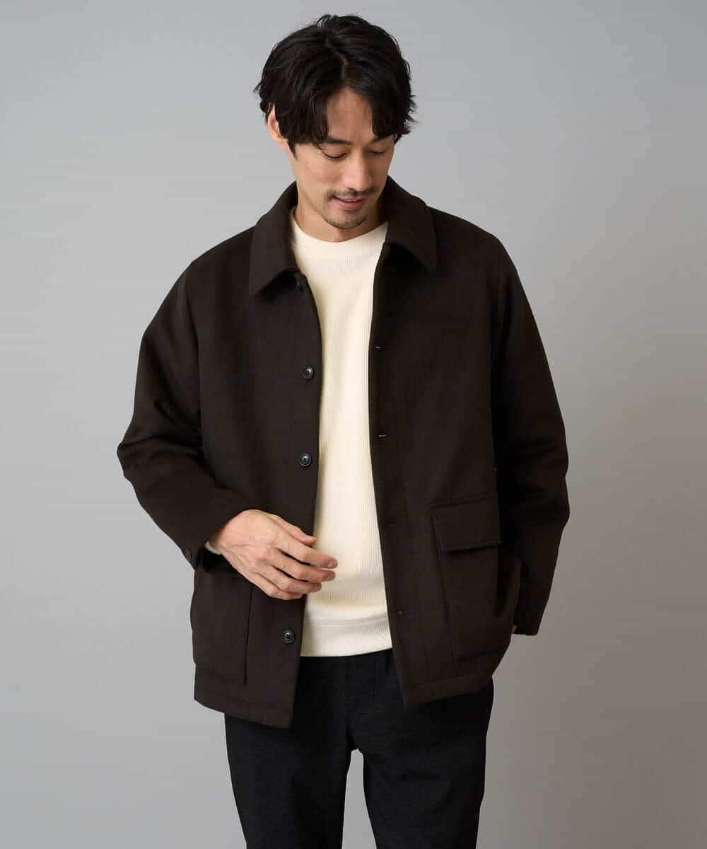 KHKLA41059 a.v.v MEN(アー・ヴェ・ヴェ) 【洗濯機で洗える】カットコーデュロイプルオーバー ダークグレー