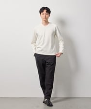 KHKLD79049 a.v.v MEN(アー・ヴェ・ヴェ) 【スマート/イージーケア/洗濯機で洗える】スラブメランジＶネックスマートＴシャツ ブラック