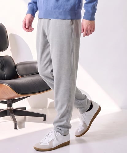 KHLAD32069 a.v.v MEN 【イージーケア/毛玉になりにくい】メランジツイルストレッチセミルーズパンツ【洗濯機で洗える/ストレッチ】