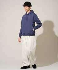 KHLED07069 a.v.v MEN(アー・ヴェ・ヴェ) ＼大人の美シルエットワイドパンツ／ベルト付きワイドテーパードチノパンツ【イージーケア/洗濯機で洗える/毛玉になりにくい/ストレッチ】 ベージュ