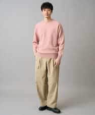 KHLED07069 a.v.v MEN(アー・ヴェ・ヴェ) ＼大人の美シルエットワイドパンツ／ベルト付きワイドテーパードチノパンツ【イージーケア/洗濯機で洗える/毛玉になりにくい/ストレッチ】 ベージュ