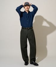 KHLED10069 a.v.v MEN(アー・ヴェ・ヴェ) ＼カジュアルの王道パンツ／デニムバレルレッグイージーパンツ【洗濯機で洗える】 ブラック