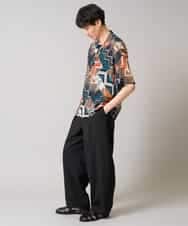 KHLGA36069 a.v.v MEN(アー・ヴェ・ヴェ) 【イージーケア/接触冷感/毛玉になりにくい】ドライオックスバレルレッグイージーパンツ ブラック