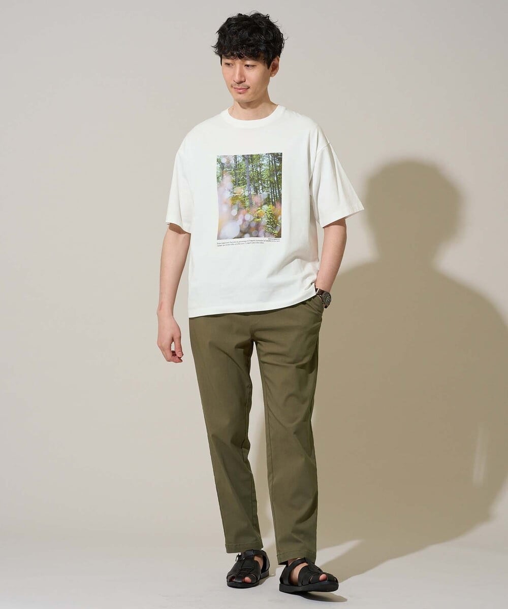 KHLGD37054 a.v.v MEN(アー・ヴェ・ヴェ) 人気のベーシック【 WEB限定 】スーパーストレッチ セミワイドパンツ（シーズンレス） カーキ