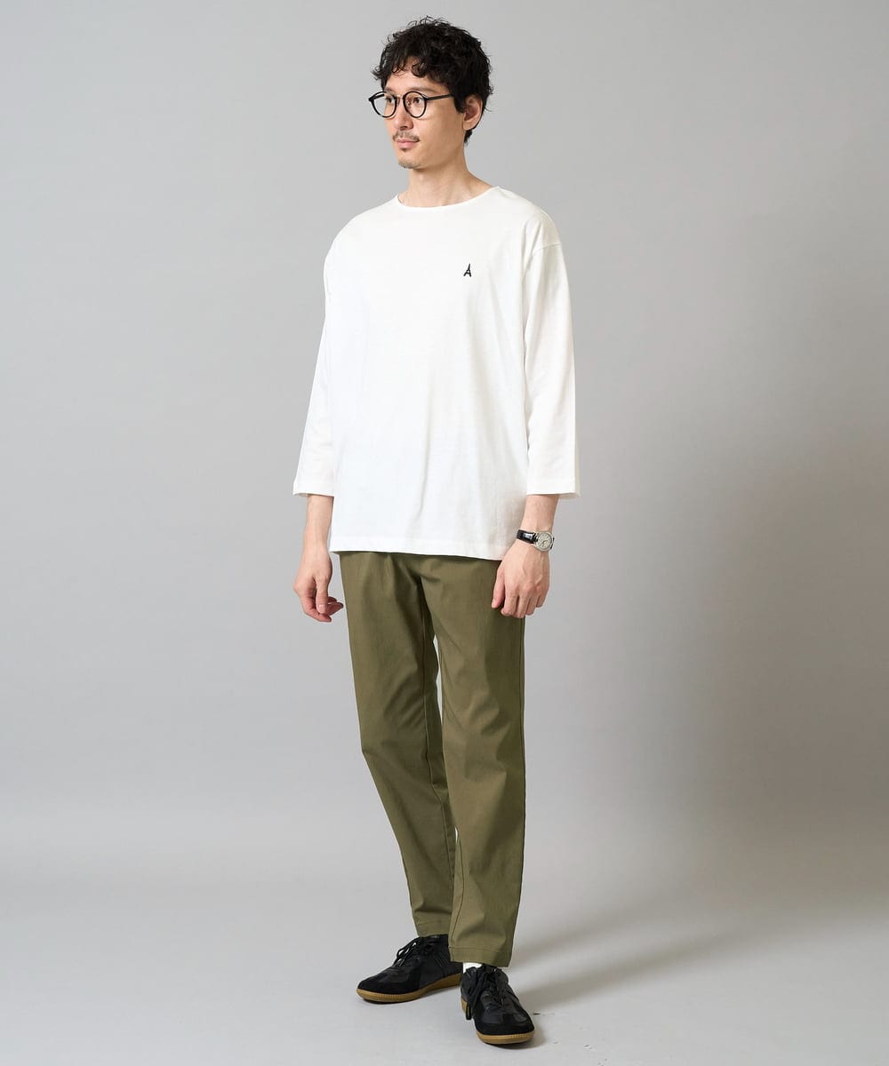 KHLGD37054 a.v.v MEN(アー・ヴェ・ヴェ) 人気のベーシック【 WEB限定 】スーパーストレッチ セミワイドパンツ（シーズンレス） カーキ