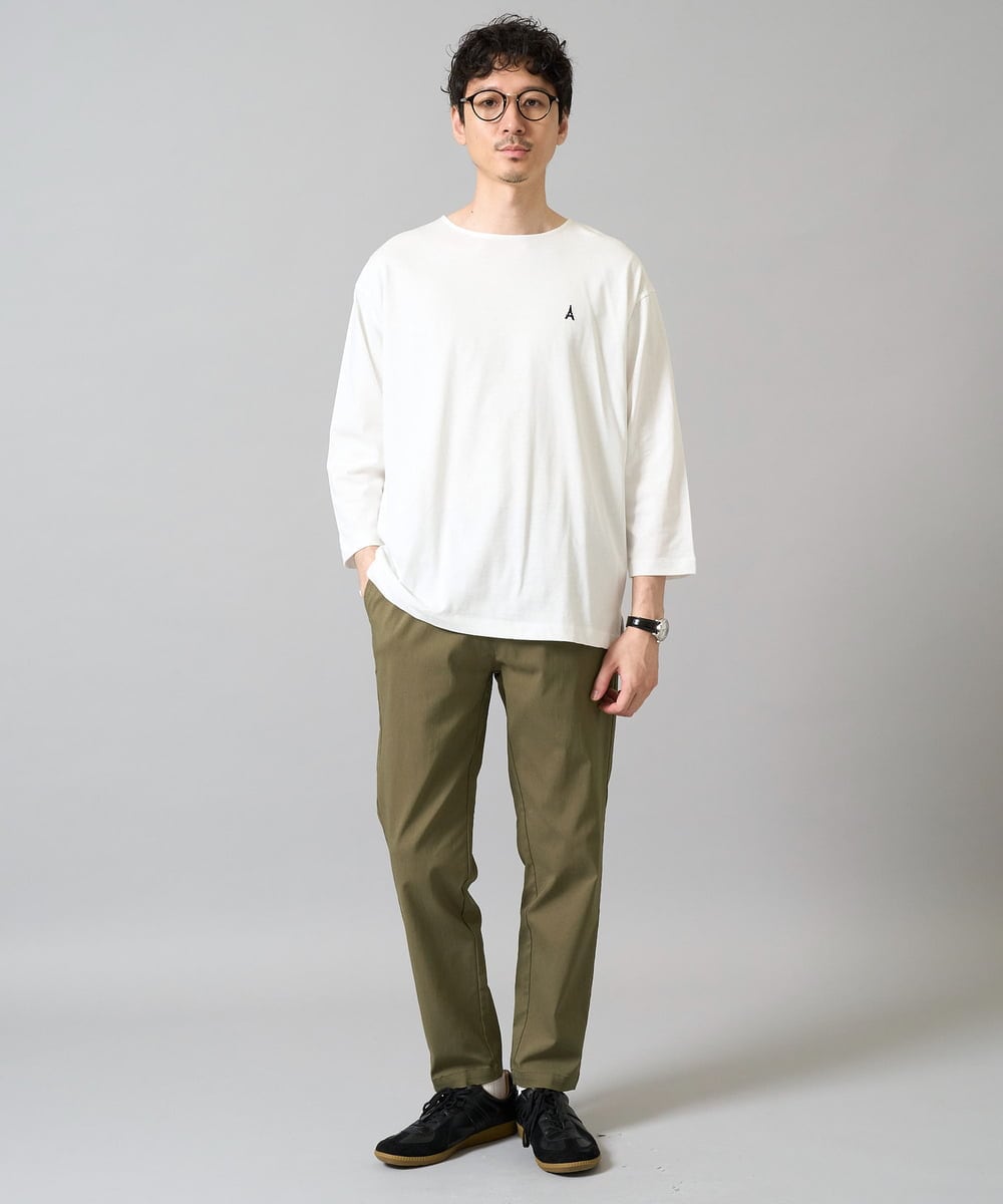 KHLGD37054 a.v.v MEN(アー・ヴェ・ヴェ) 人気のベーシック【 WEB限定 】スーパーストレッチ セミワイドパンツ（シーズンレス） カーキ