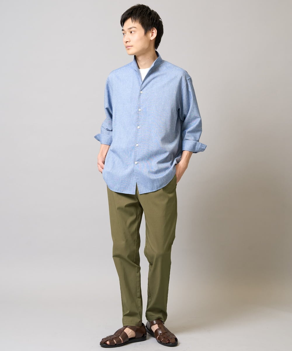 KHLGD37054 a.v.v MEN(アー・ヴェ・ヴェ) 人気のベーシック【 WEB限定 】スーパーストレッチ セミワイドパンツ（シーズンレス） カーキ