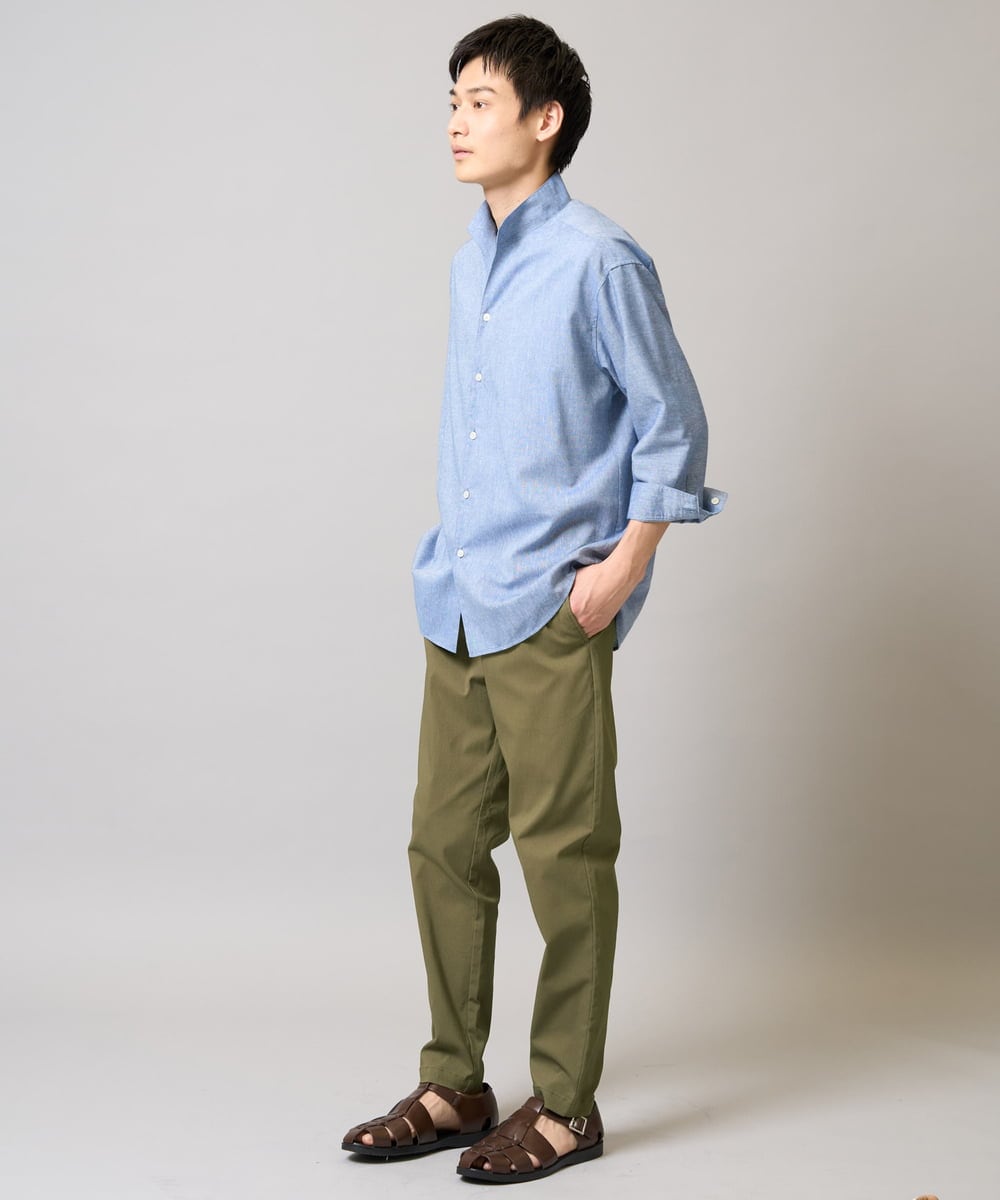 KHLGD37054 a.v.v MEN(アー・ヴェ・ヴェ) 人気のベーシック【 WEB限定 】スーパーストレッチ セミワイドパンツ（シーズンレス） カーキ