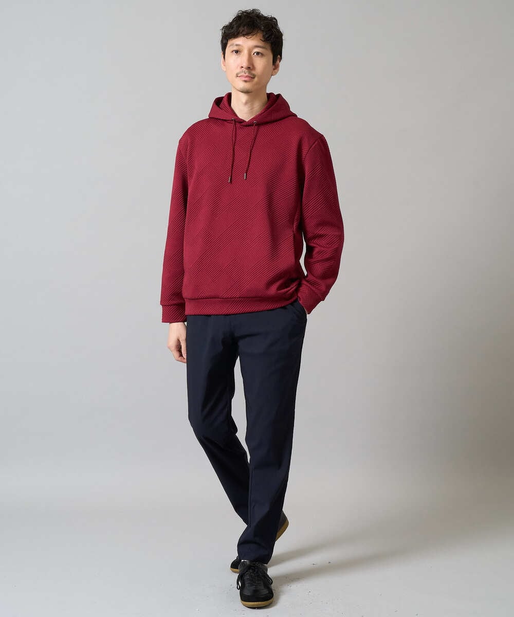 KHLGD37054 a.v.v MEN(アー・ヴェ・ヴェ) 人気のベーシック【 WEB限定 】スーパーストレッチ セミワイドパンツ（シーズンレス） ネイビー