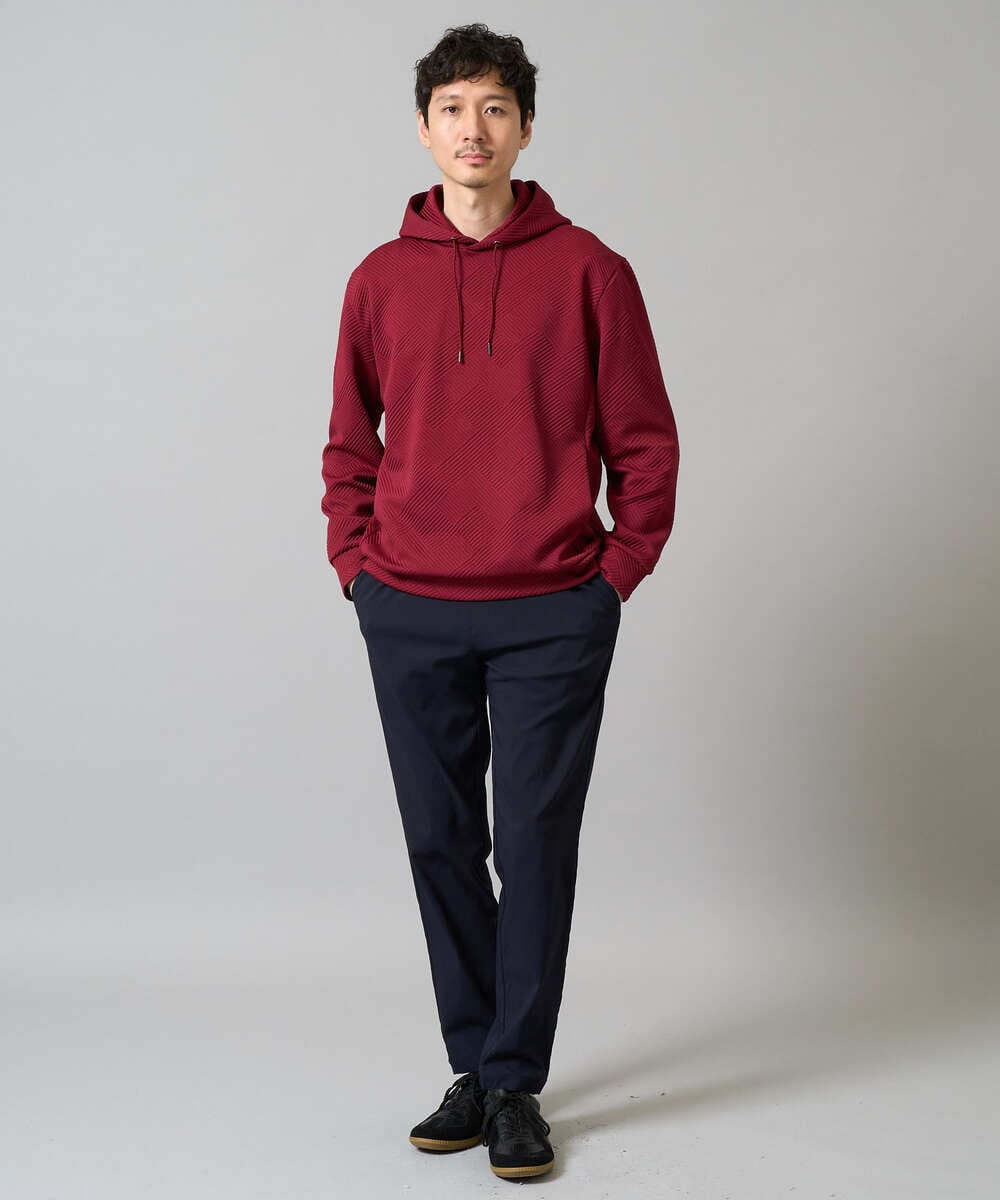 KHLGD37054 a.v.v MEN(アー・ヴェ・ヴェ) 人気のベーシック【 WEB限定 】スーパーストレッチ セミワイドパンツ（シーズンレス） ネイビー