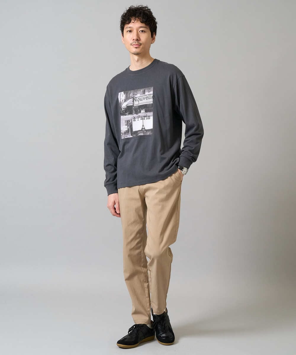 KHLGD37054 a.v.v MEN(アー・ヴェ・ヴェ) 人気のベーシック【 WEB限定 】スーパーストレッチ セミワイドパンツ（シーズンレス） ベージュ
