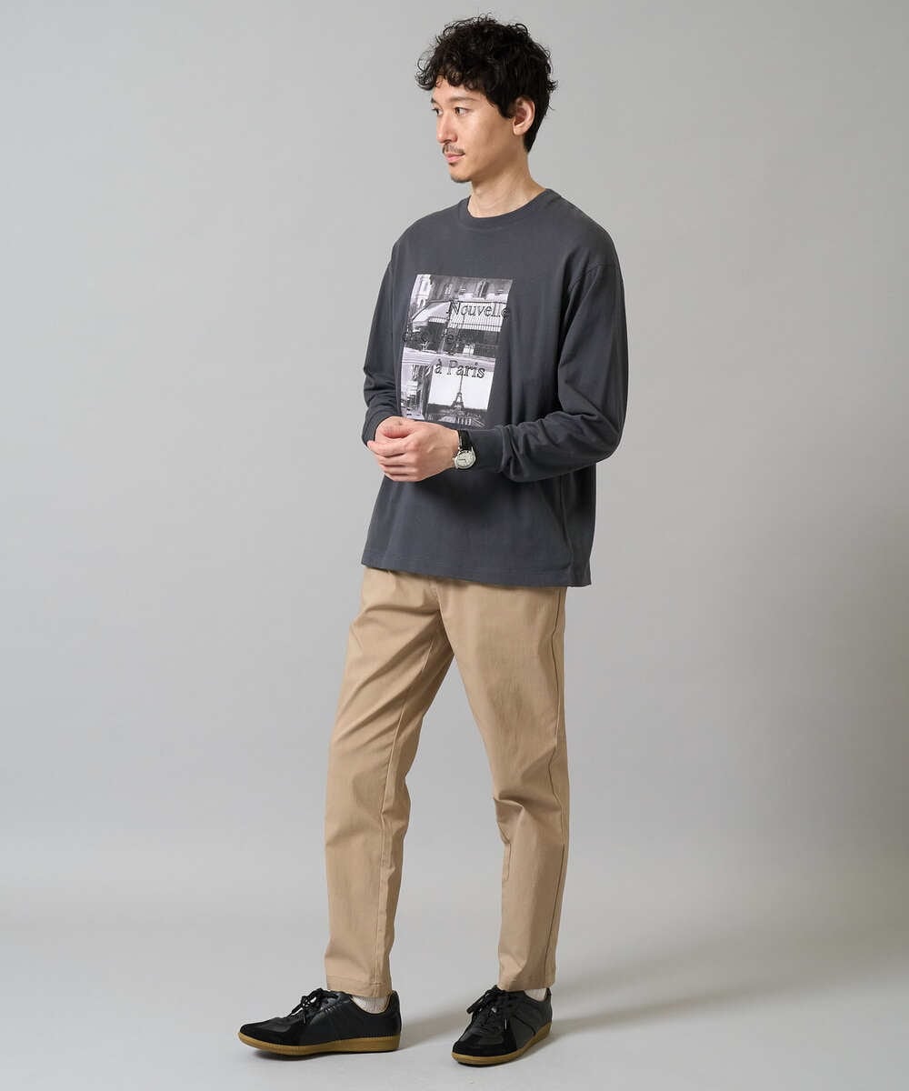 KHLGD37054 a.v.v MEN(アー・ヴェ・ヴェ) 人気のベーシック【 WEB限定 】スーパーストレッチ セミワイドパンツ（シーズンレス） ベージュ