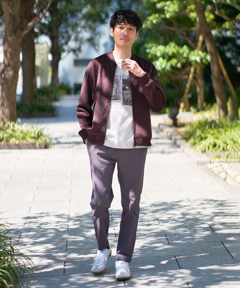 KHLGD37054 a.v.v MEN(アー・ヴェ・ヴェ) 人気のベーシック【 WEB限定 】スーパーストレッチ セミワイドパンツ（シーズンレス） グレー