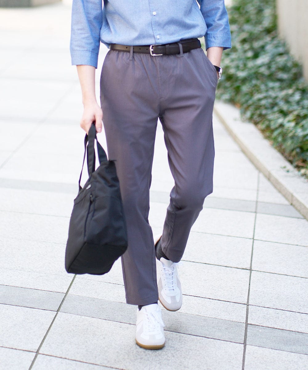 KHLGD37054 a.v.v MEN(アー・ヴェ・ヴェ) 人気のベーシック【 WEB限定 】スーパーストレッチ セミワイドパンツ（シーズンレス） グレー