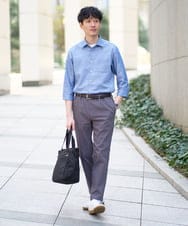 KHLGD37054 a.v.v MEN(アー・ヴェ・ヴェ) 人気のベーシック【 WEB限定 】スーパーストレッチ セミワイドパンツ（シーズンレス） グレー