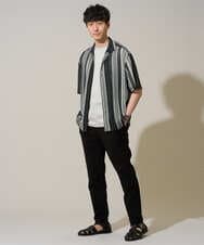 KHLGD37054 a.v.v MEN(アー・ヴェ・ヴェ) 人気のベーシック【 WEB限定 】スーパーストレッチ セミワイドパンツ（シーズンレス） ブラック