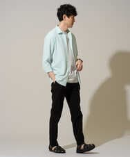 KHLGD37054 a.v.v MEN(アー・ヴェ・ヴェ) 人気のベーシック【 WEB限定 】スーパーストレッチ セミワイドパンツ（シーズンレス） ブラック