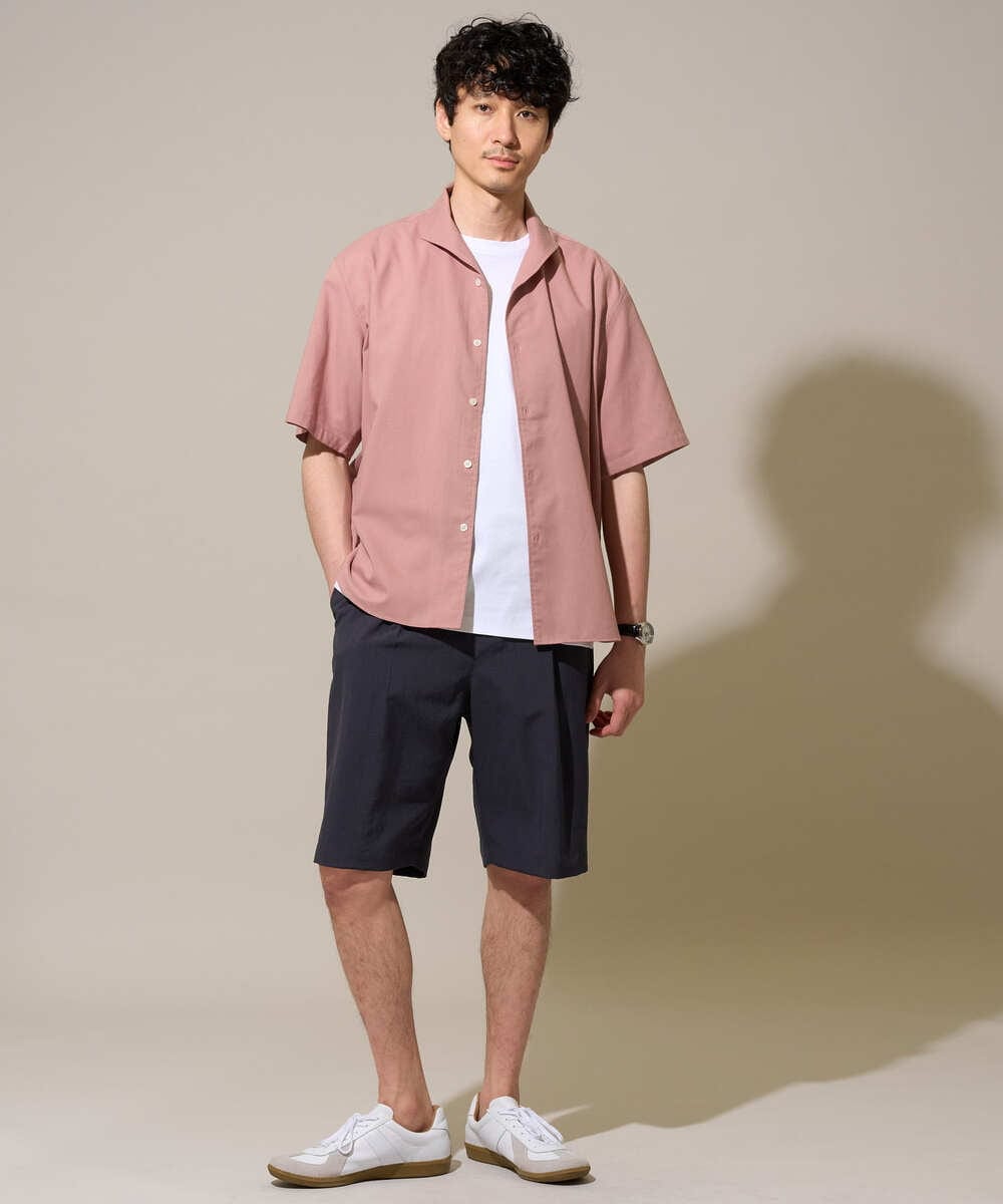 KHLGD78059 a.v.v MEN(アー・ヴェ・ヴェ) 【接触冷感/遮熱/イージーケア/吸水速乾/UVカット】リライト　１タックハーフパンツ ダークグレー