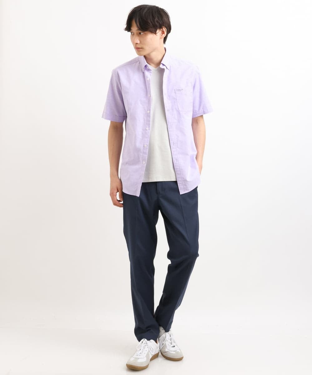 KHLGS30059 a.v.v MEN(アー・ヴェ・ヴェ) 【軽撥水/接触冷感】スマートスラックス（アンクル丈） ブルー