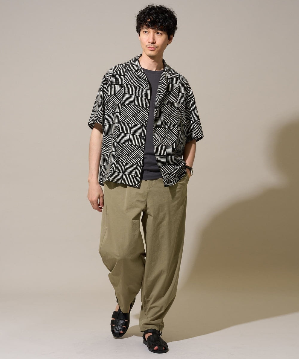 KHLHD46069 a.v.v MEN(アー・ヴェ・ヴェ) 〈遮熱 / 接触冷感 / 吸水速乾〉バルーンシルエットパンツ 【イージーケア / 洗濯機で洗える】 ブラック