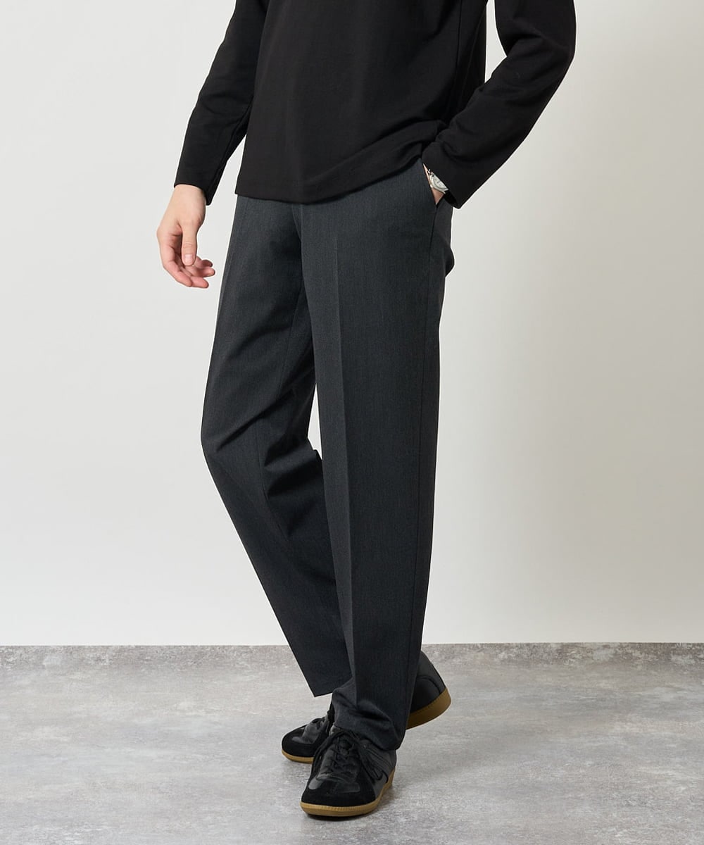 KHLJD51069 a.v.v MEN(アー・ヴェ・ヴェ) 【イージーケア/洗濯機で洗える/4WAYストレッチ】4WAYツイルストレッチスラックス ダークグレー