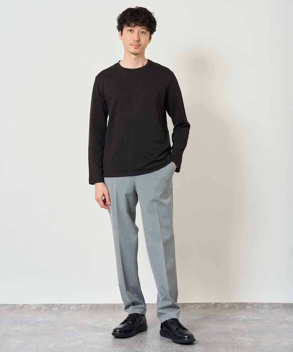 KHLJD51069 a.v.v MEN(アー・ヴェ・ヴェ) 【イージーケア/洗濯機で洗える/4WAYストレッチ】4WAYツイルストレッチスラックス ダークグレー