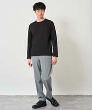 KHLJD51069 a.v.v MEN(アー・ヴェ・ヴェ) 【イージーケア/洗濯機で洗える/4WAYストレッチ】4WAYツイルストレッチスラックス ダークグレー