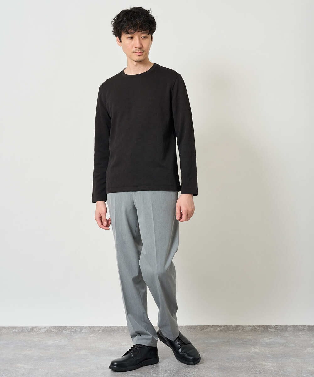 KHLJD51069 a.v.v MEN(アー・ヴェ・ヴェ) 【イージーケア/洗濯機で洗える/4WAYストレッチ】4WAYツイルストレッチスラックス ダークグレー