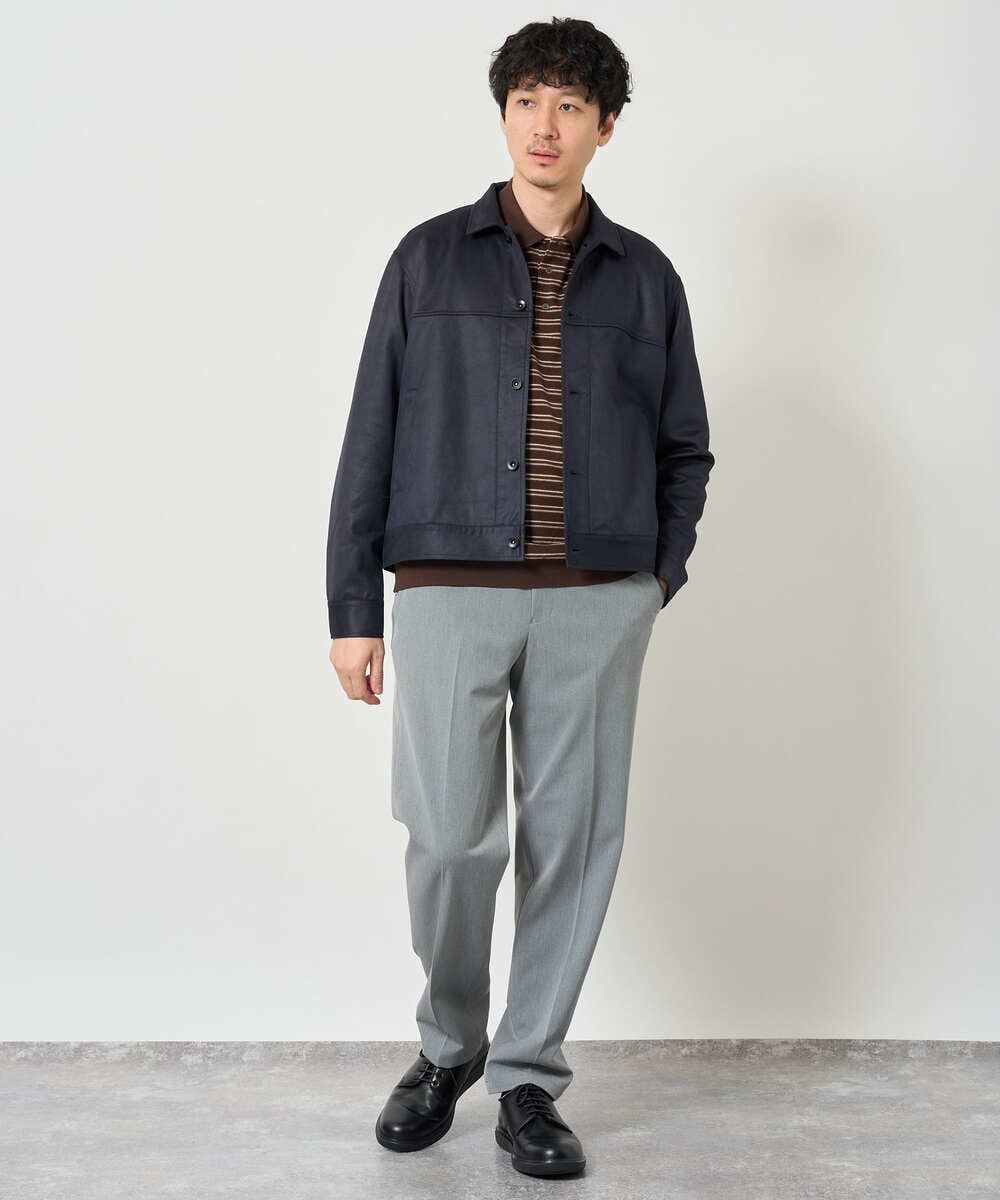 KHLJD51069 a.v.v MEN(アー・ヴェ・ヴェ) 【イージーケア/洗濯機で洗える/4WAYストレッチ】4WAYツイルストレッチスラックス ダークグレー
