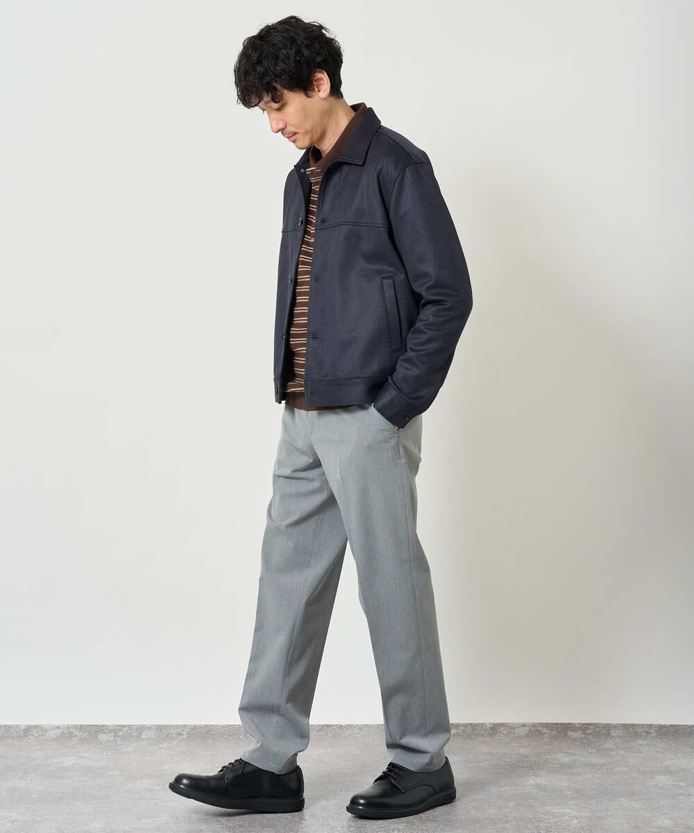 KHLJD51069 a.v.v MEN(アー・ヴェ・ヴェ) 【イージーケア/洗濯機で洗える/4WAYストレッチ】4WAYツイルストレッチスラックス ダークグレー