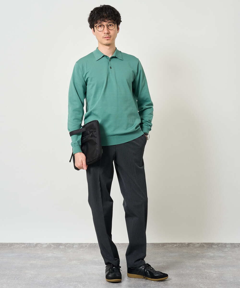 KHLJD51069 a.v.v MEN(アー・ヴェ・ヴェ) 【イージーケア/洗濯機で洗える/4WAYストレッチ】4WAYツイルストレッチスラックス ダークグレー