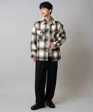 KHLLA31069 a.v.v MEN(アー・ヴェ・ヴェ) 【毛玉になりにくい/ストレッチ】ツイルストレッチ切替オーバーパンツ【洗濯機で洗える】 ブラック