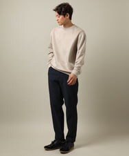 KHLLV26059 a.v.v MEN(アー・ヴェ・ヴェ) 【ON/OFF兼用】シャンブレー裏起毛スマートテーパードパンツ(セットアップ可） ネイビー