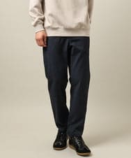 KHLLV26059 a.v.v MEN(アー・ヴェ・ヴェ) 【ON/OFF兼用】シャンブレー裏起毛スマートテーパードパンツ(セットアップ可） ネイビー