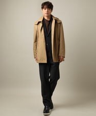 KHLLV26059 a.v.v MEN(アー・ヴェ・ヴェ) 【ON/OFF兼用】シャンブレー裏起毛スマートテーパードパンツ(セットアップ可） ネイビー