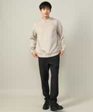 KHLLV26059 a.v.v MEN(アー・ヴェ・ヴェ) 【ON/OFF兼用】シャンブレー裏起毛スマートテーパードパンツ(セットアップ可） ネイビー