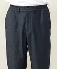 KHLLV26059 a.v.v MEN(アー・ヴェ・ヴェ) 【ON/OFF兼用】シャンブレー裏起毛スマートテーパードパンツ(セットアップ可） ネイビー