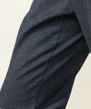 KHLLV26059 a.v.v MEN(アー・ヴェ・ヴェ) 【ON/OFF兼用】シャンブレー裏起毛スマートテーパードパンツ(セットアップ可） ネイビー