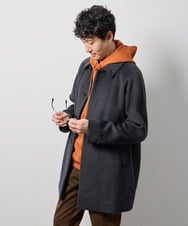 KHUAG09239 a.v.v MEN(アー・ヴェ・ヴェ) ライトビーバーステンカラーコート ダークグレー