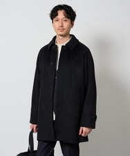 KHUAG09239 a.v.v MEN(アー・ヴェ・ヴェ) ライトビーバーステンカラーコート ブラック