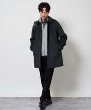 KHUAG09239 a.v.v MEN(アー・ヴェ・ヴェ) ライトビーバーステンカラーコート ブラック