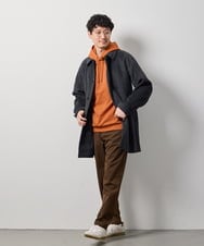 KHUAG09239 a.v.v MEN(アー・ヴェ・ヴェ) ライトビーバーステンカラーコート ブラック