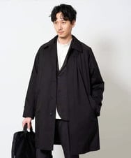 KHUAG30199 a.v.v MEN(アー・ヴェ・ヴェ) 【 830FPダウン / 軽量/  撥水 / 防風 】ライトスカイダウンステンカラーコート ブラック