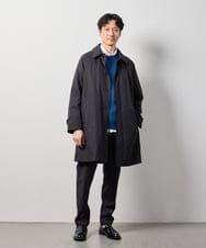 KHUAG30199 a.v.v MEN(アー・ヴェ・ヴェ) 【 830FPダウン / 軽量/  撥水 / 防風 】ライトスカイダウンステンカラーコート ブラック