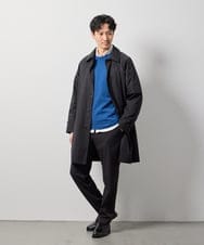 KHUAG30199 a.v.v MEN(アー・ヴェ・ヴェ) 【 830FPダウン / 軽量/  撥水 / 防風 】ライトスカイダウンステンカラーコート ブラック